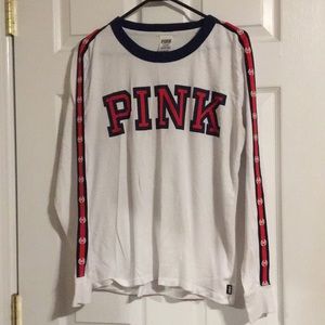 PINK Long Sleeve Ringer Tee